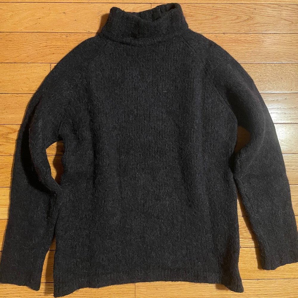 Our Legacy Mens Black Raglan Needled Turtleneck 46 (S)